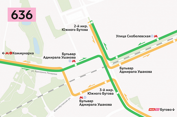 В связи с запуском Московского центрального диаметра изменился маршрут автобуса №636